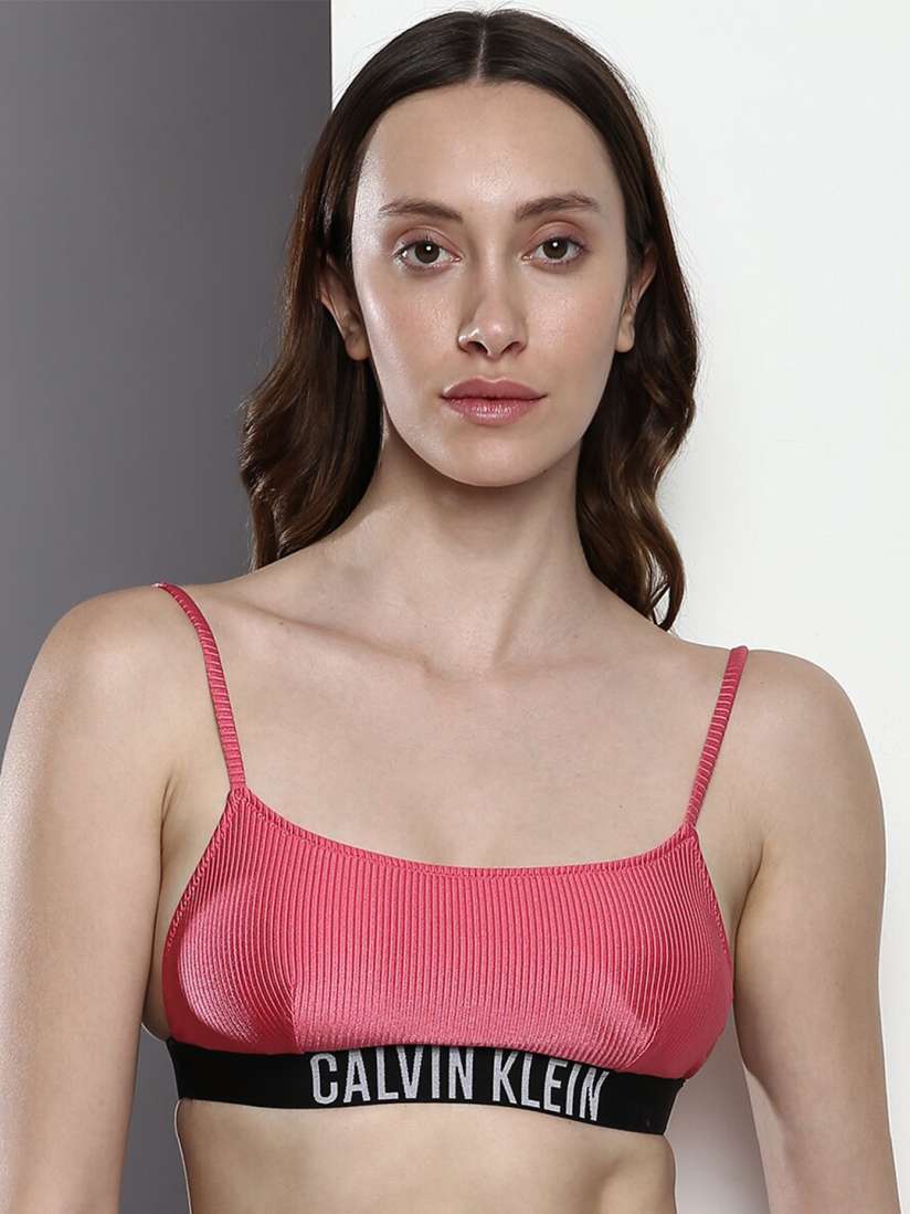 Calvin klein striped bralette deals