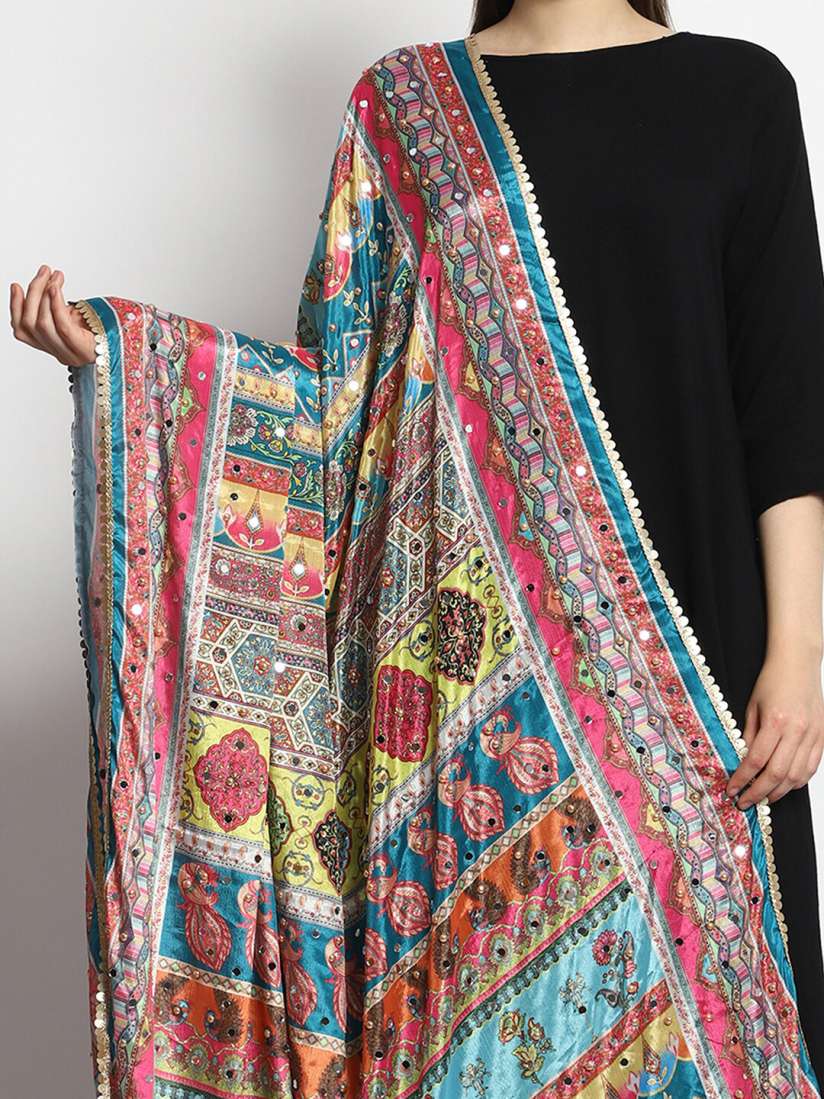 Buy SWI Stylish Printed Pakistani Bridal Mirror Work Chiffon