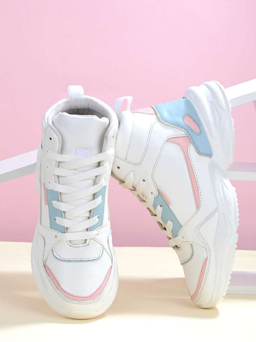 Buy sneakers villa Women Colourblocked Mid Top Comfort Insole Basics Sneakers Casual Shoes for Women 22740848 Myntra