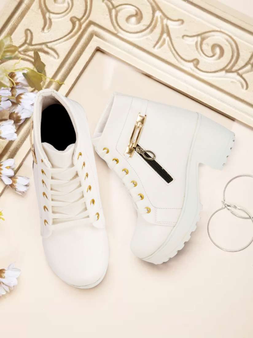 Buy sneakers villa Women Heeled High Top Regular Boots Boots for Women 22741074 Myntra