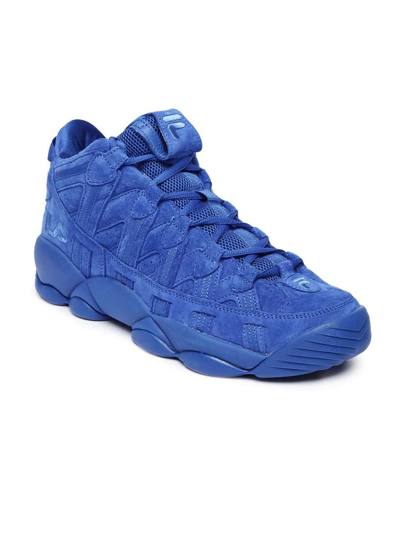 Buy FILA Men Blue Solid Suede Mid Top SPAGHETTI Sneakers Casual Shoes for Men 2274696 Myntra