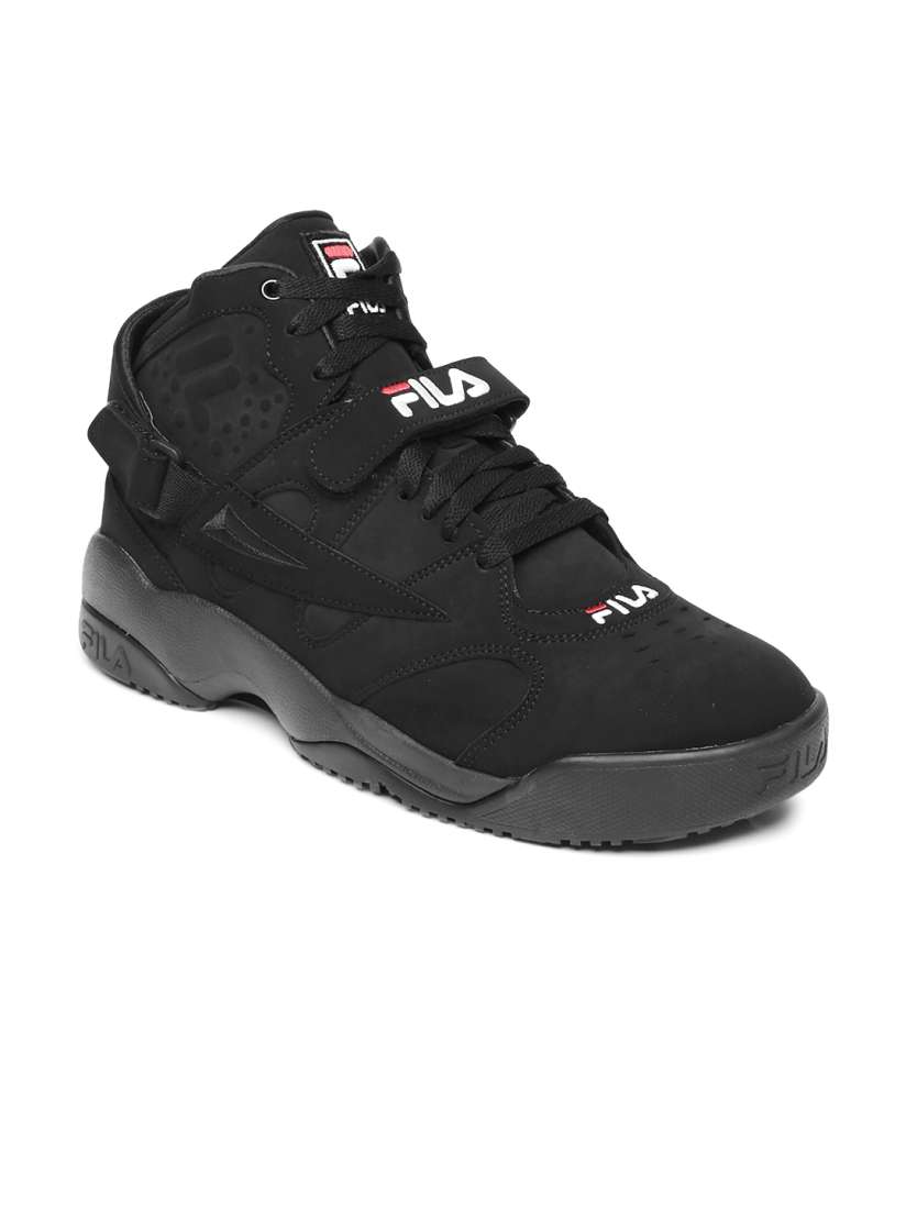 Buy FILA Men Black Solid Mid Top SPOILER Sneakers Casual Shoes for Men 2274701 Myntra
