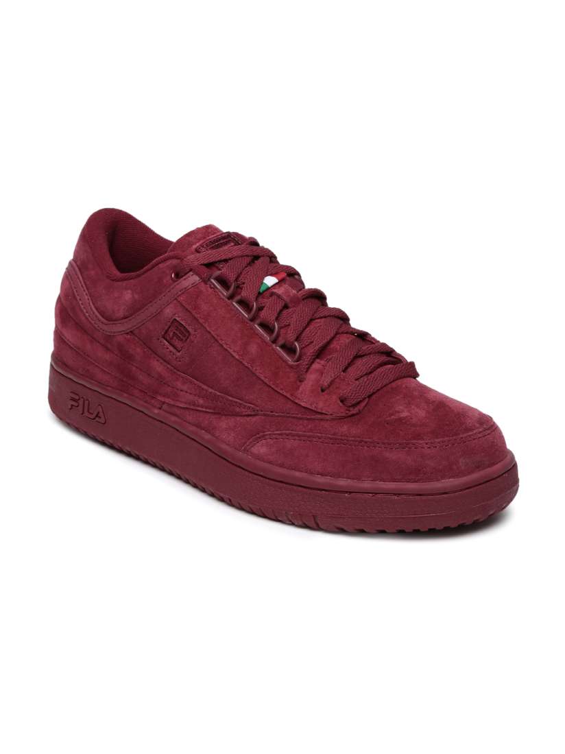 Buy FILA Men Maroon T 1 Mid Premium Suede Sneakers Casual Shoes for Men 2274702 Myntra