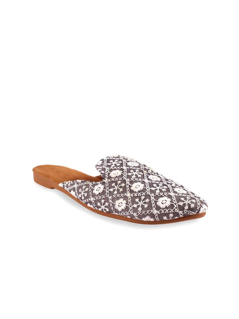 Buy Apratim Embroidered Ethnic Mules Flats for Women 22748610 Myntra