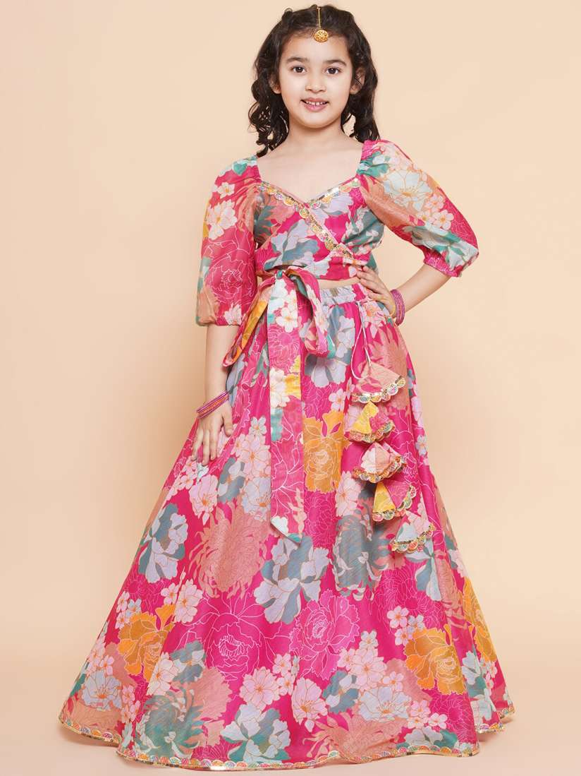 Buy Bitiya by Bhama Girls Printed Ready to Wear Lehenga Lehenga Choli for Girls 22752698 Myntra