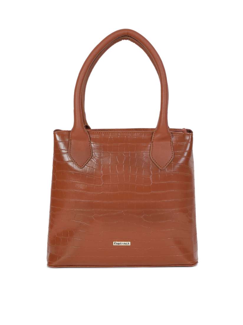 Buy Fastrack Brown Textured PU Structured Shoulder Bag Handbags for Women 22757330 Myntra