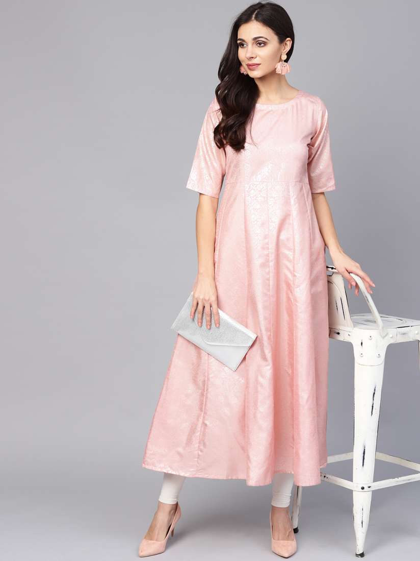 Ahalyaa pink printed anarkali deals