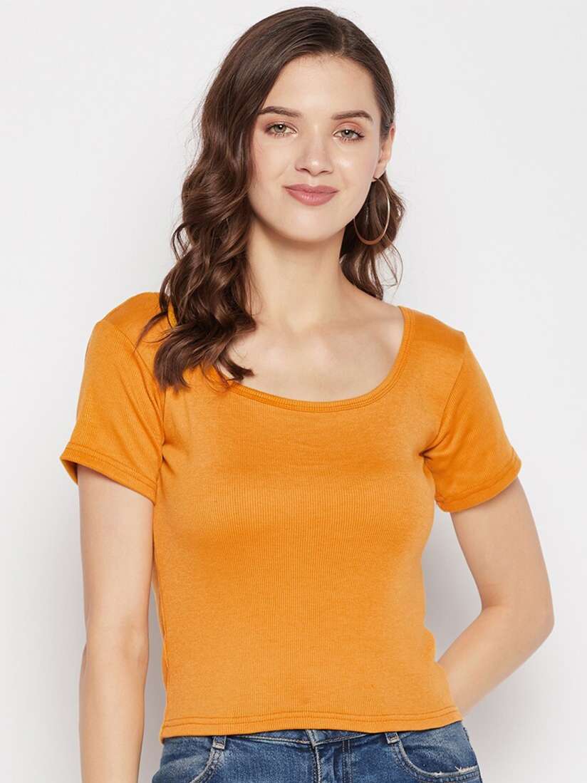 Yellow tops myntra top