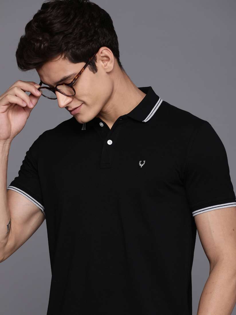 Buy Allen Solly Men Polo Collar Pure Cotton T shirt Tshirts for Men 22761500 Myntra
