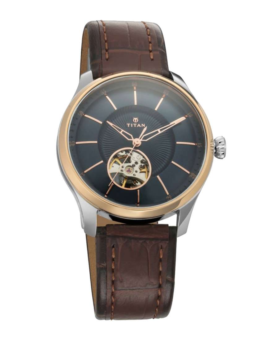 Buy Titan Men Textured Leather Straps Analogue Watch NQ1796KL03F Watches for Men 22768436 Myntra