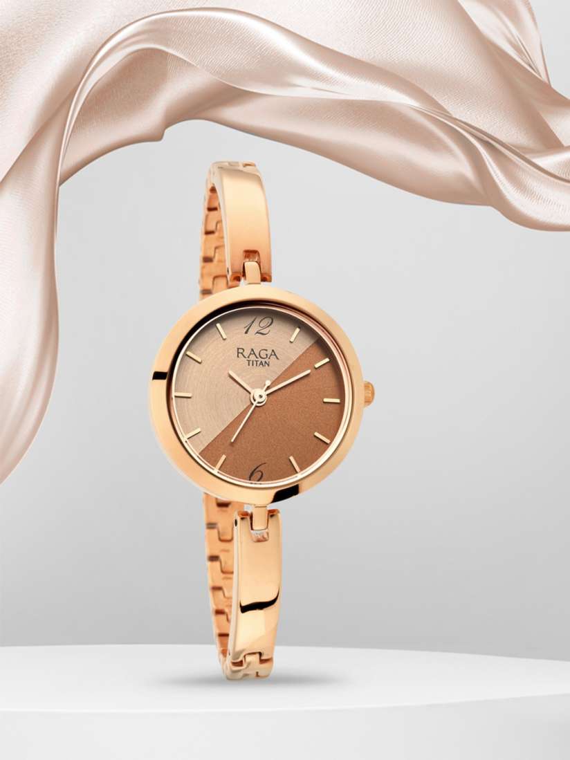 Buy Titan Women Brass Dial Stainless Steel Straps Analogue Watch NP2606WM07 Watches for Women 22768482 Myntra
