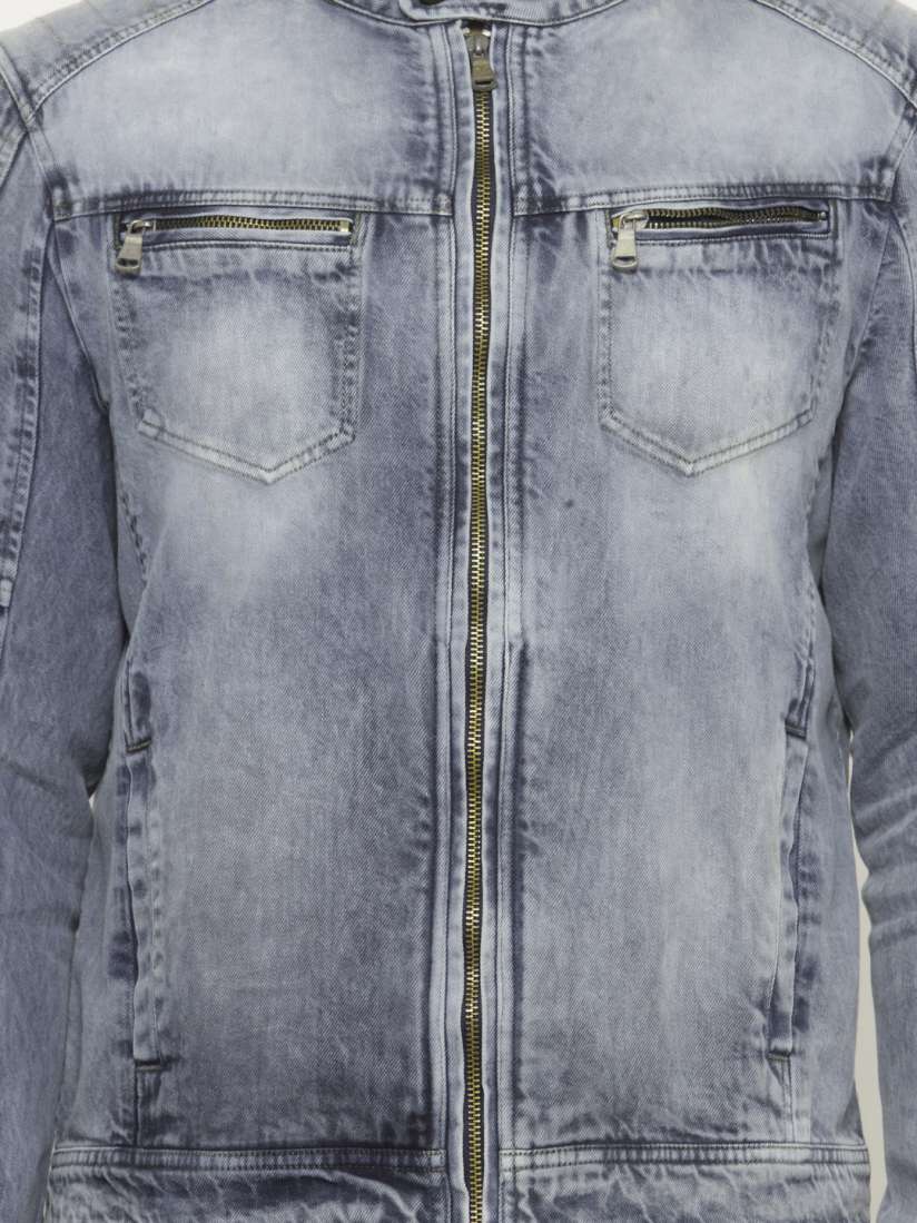 Buy Monteil Munero Men Blue Solid Denim Jacket Jackets for Men 2276983 Myntra