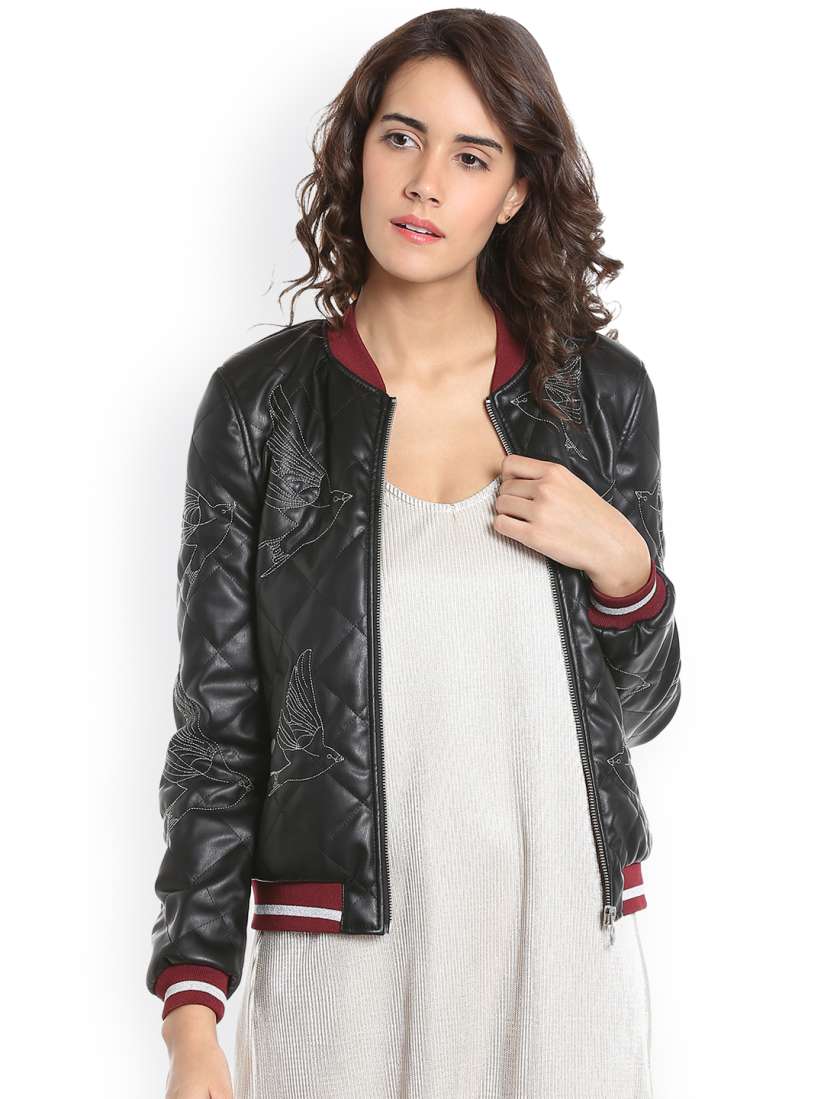 Buy Vero Moda Women Black Self Design Quilted Jacket Jackets for Women 2277024 Myntra