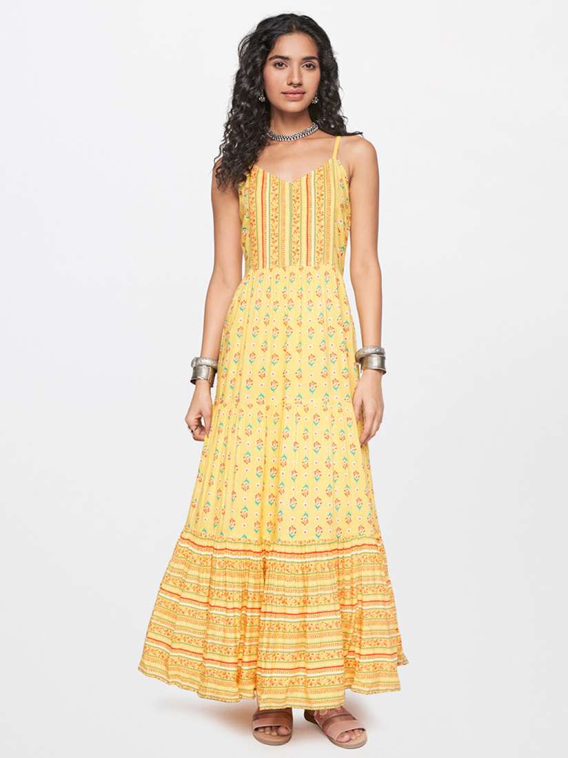 Buy Global Desi Ethnic Motifs Print Maxi Dress Dresses for Women 22771194 Myntra