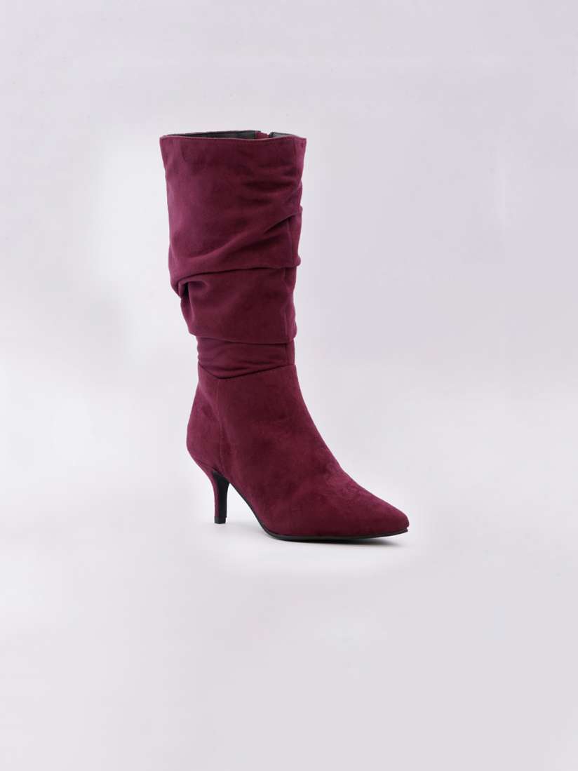 Buy ADORLY Women Pointed Toe High Top Kitten Heel Slouch Boots Boots for Women 22771436 Myntra