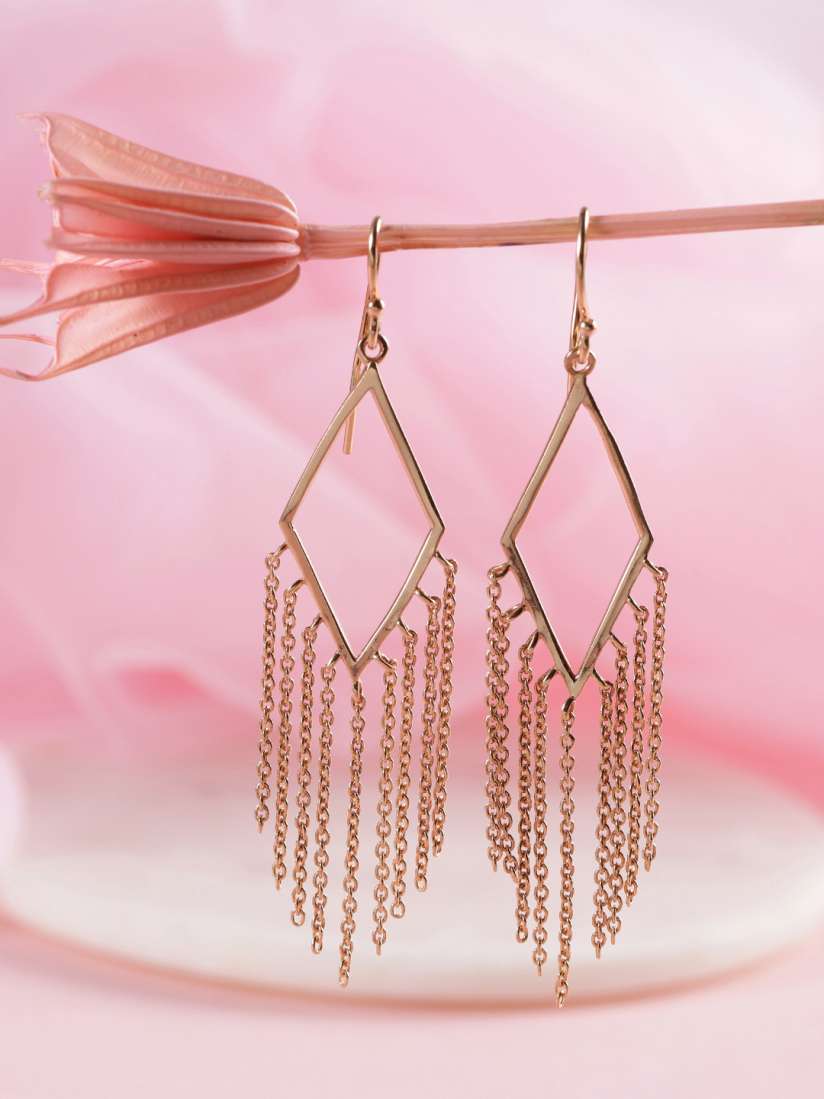 Buy Zavya Rose Gold Jhumka Drop Earrings Earrings for Women 22772420 Myntra