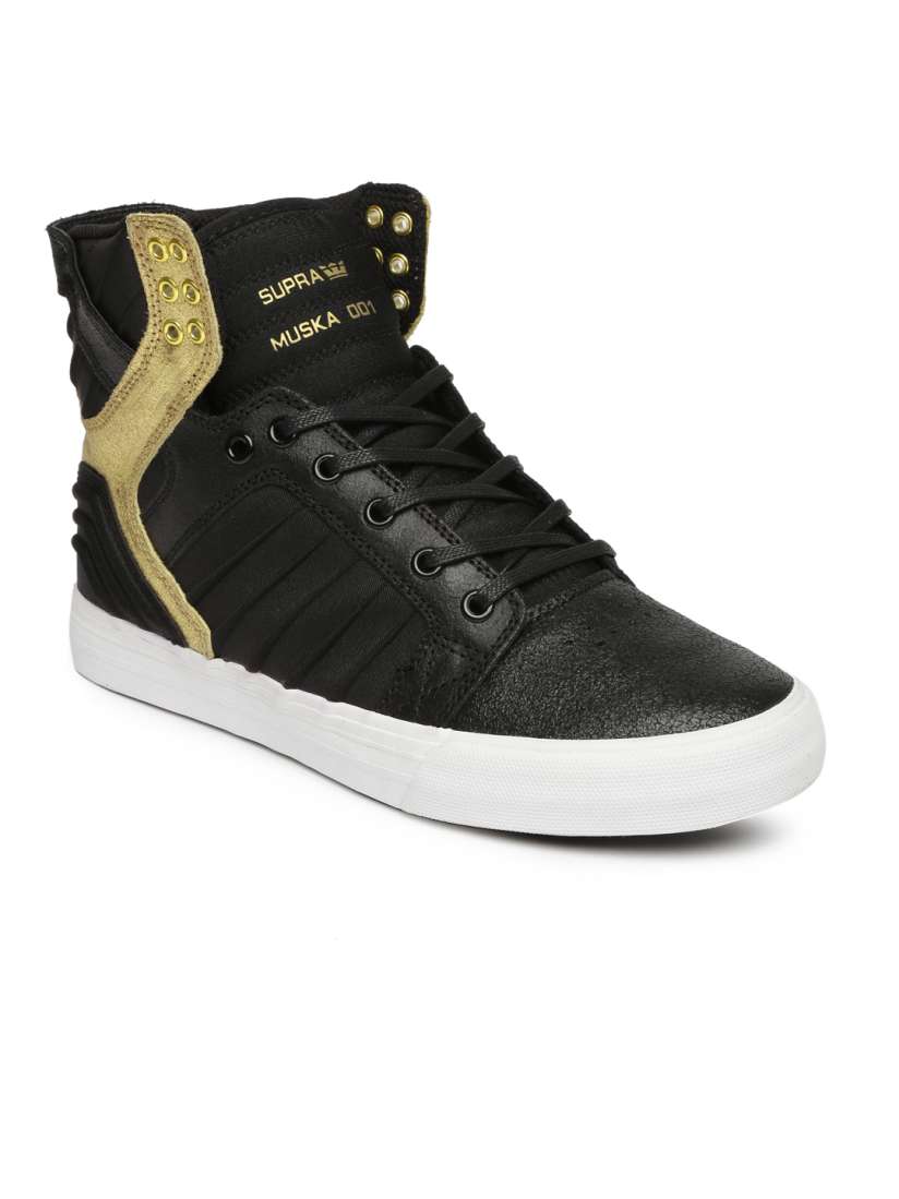 Buy Supra Men Black Colourblocked Leather SKYTOP EVO High Top Sneakers Casual Shoes for Men 2277334 Myntra