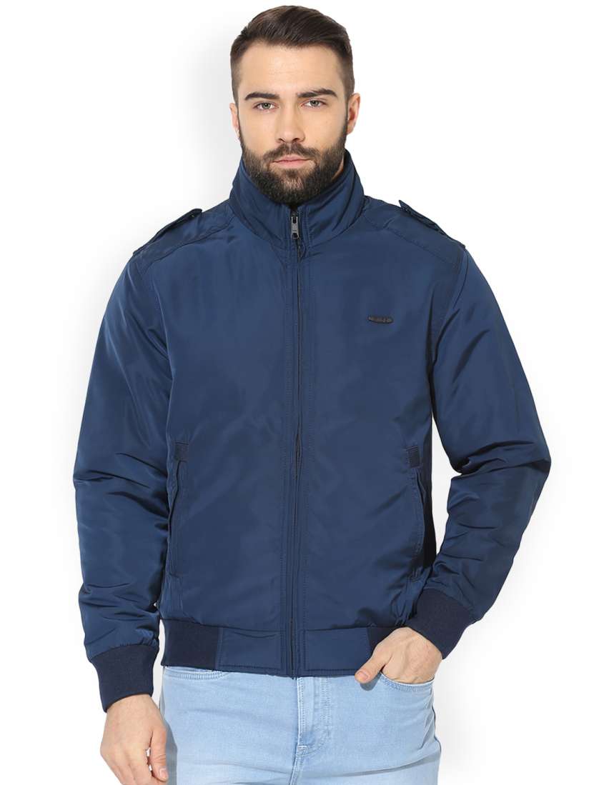 Buy Red Tape Men Blue Solid Bomber Jackets for Men 2277591 Myntra