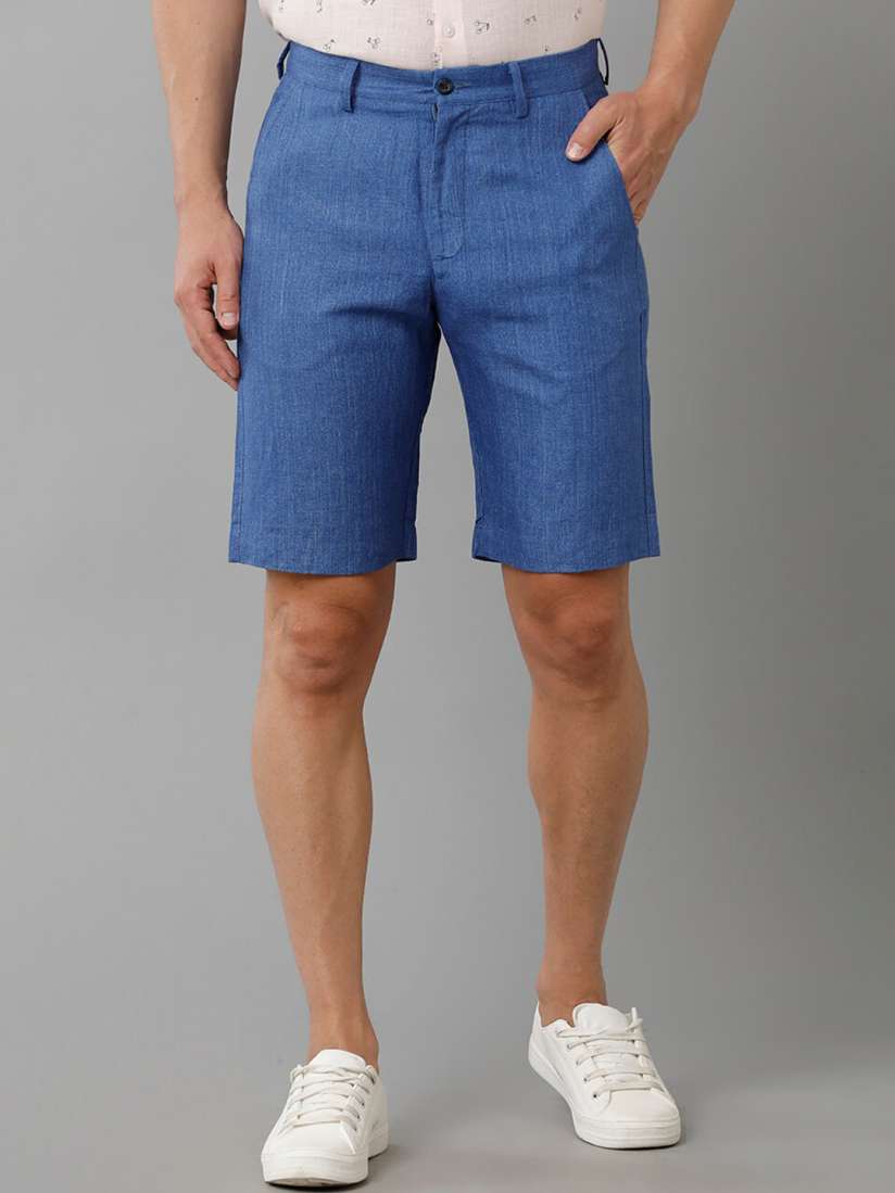 Buy Linen Club Men Mid Rise Slim Fit Linen Shorts Shorts for Men 22778692 Myntra