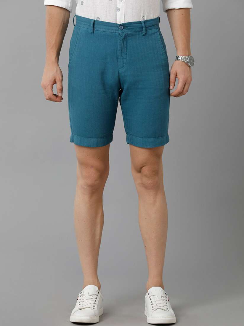Slim fit linen shorts deals