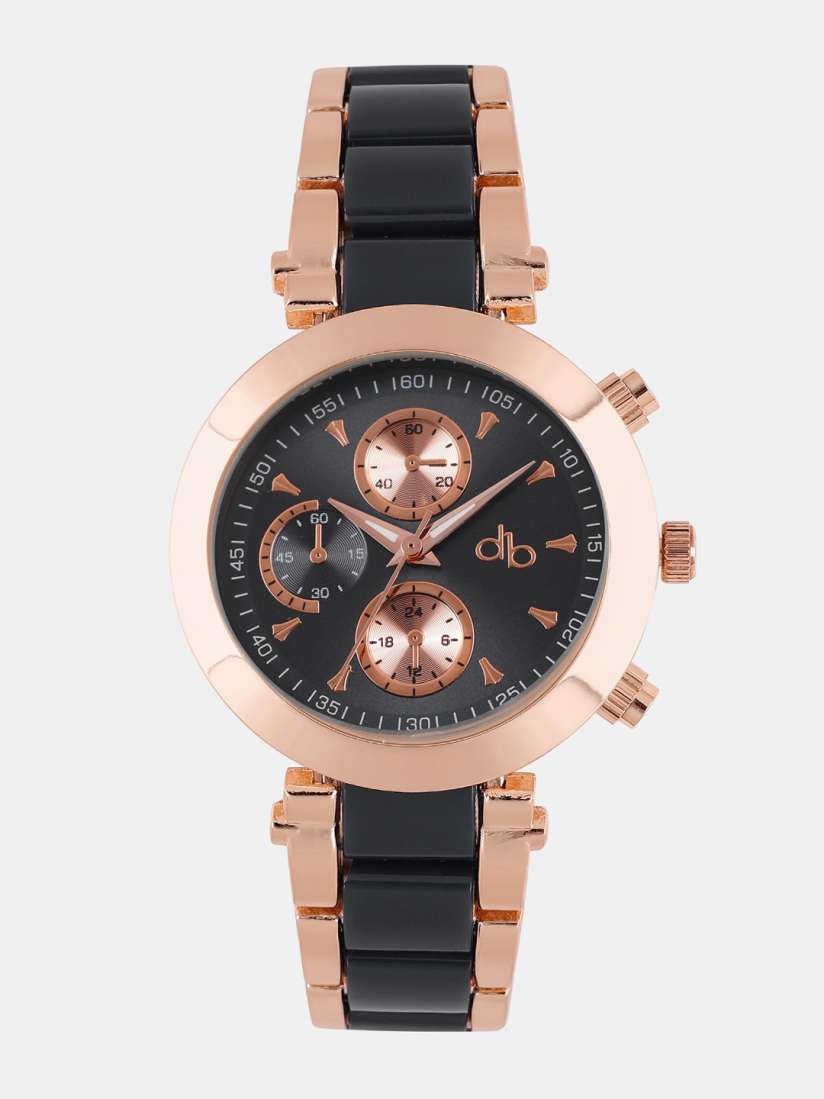 Buy DressBerry Women Black Rose Gold Analogue Watch Watches for Women 2278250 Myntra