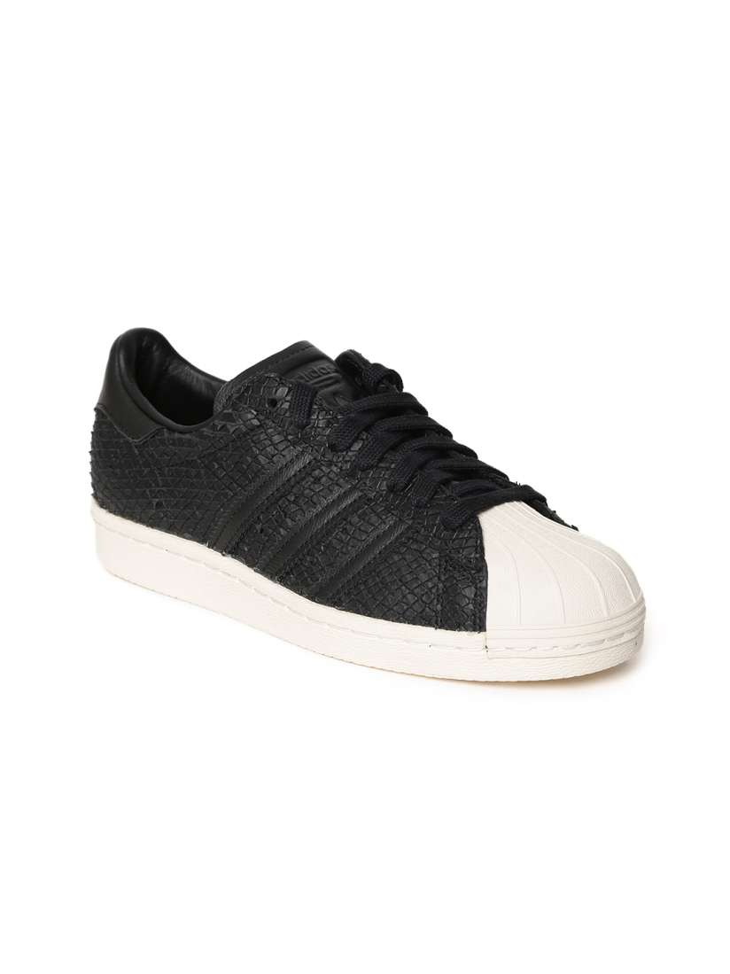 Buy ADIDAS Originals Women Black Superstar 80s Textured Leather Sneakers Casual Shoes for Women 2278681 Myntra