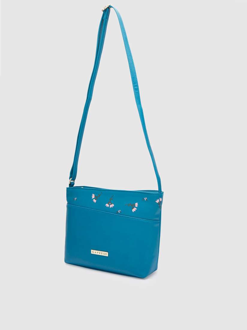 Caprese blue solid sling bag 2025