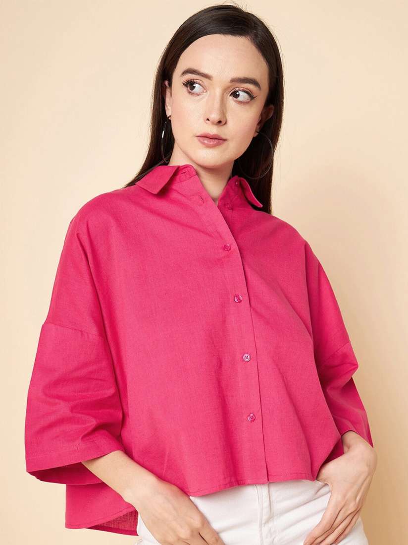 Pink casual shirt hotsell