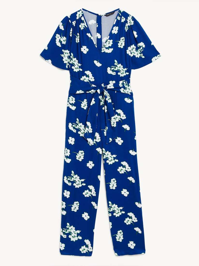 Buy Marks Spencer Floral Printed V Neck Basic Jumpsuit Jumpsuit for Women 22804608 Myntra