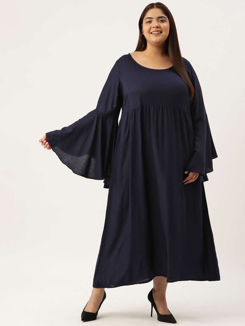 Plus size bell sleeve maxi dress store