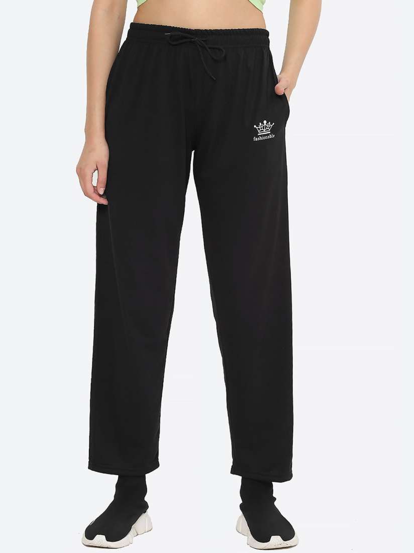 Buy Fashionable Women Regular Fit Cotton Track Pants Track Pants for Women 22814286 Myntra