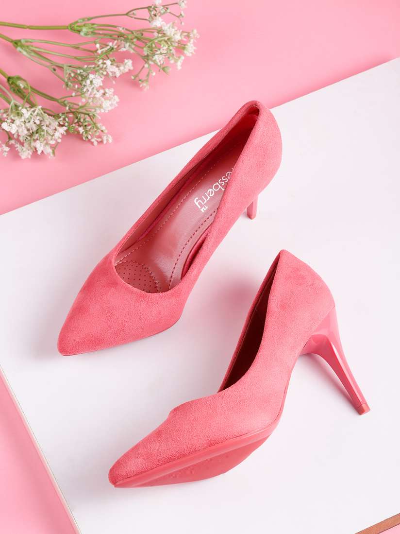 Buy DressBerry Women Pink Solid Pumps Heels for Women 2281742 Myntra