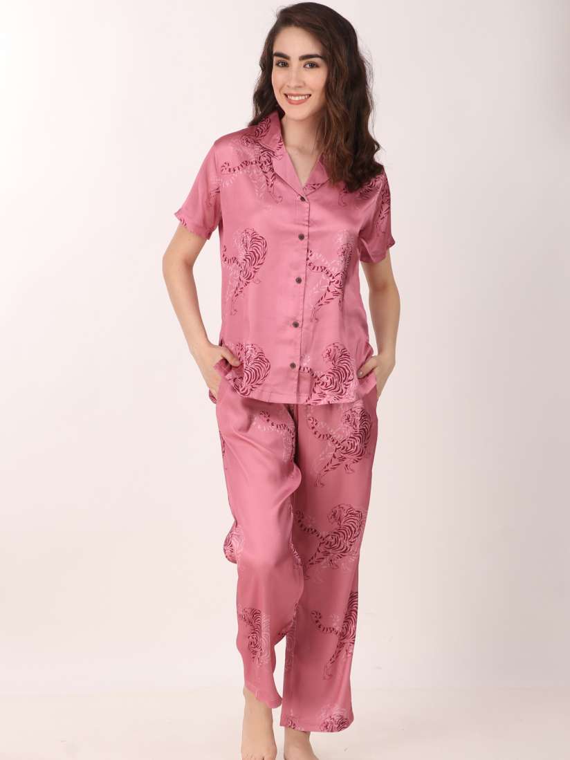 Satin night suit myntra sale