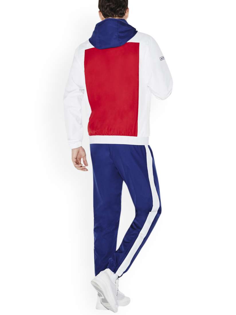 Red and white lacoste tracksuit 2025