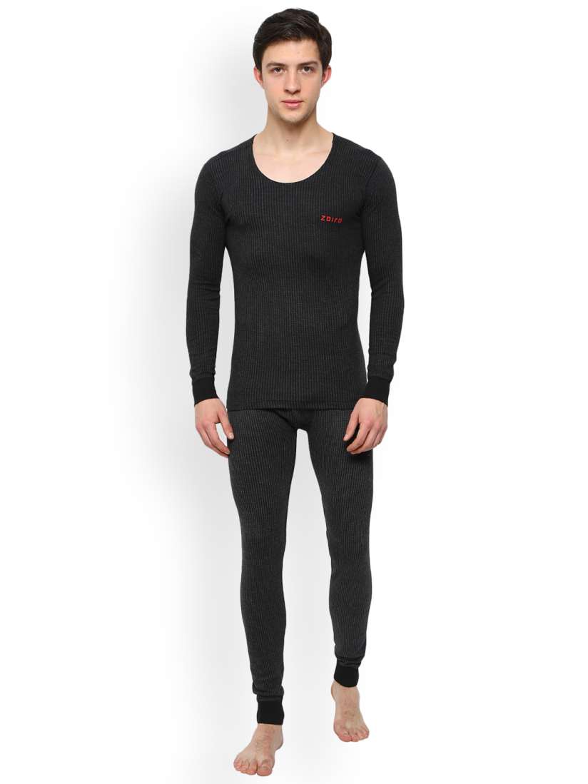 Buy Zoiro Black Checked Skinny Fit Thermal T shirt Thermal Tops for Men 2283554 Myntra