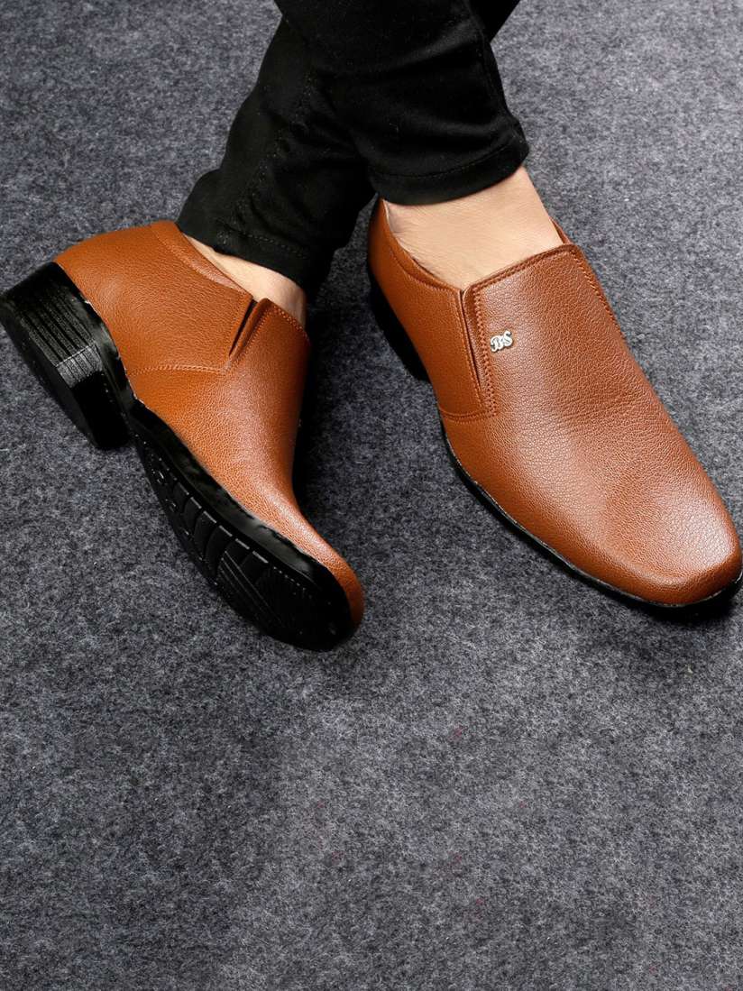 Buy Bxxy Men Textured Round Toe Formal Slip On Shoes Formal Shoes for Men 22844458 Myntra