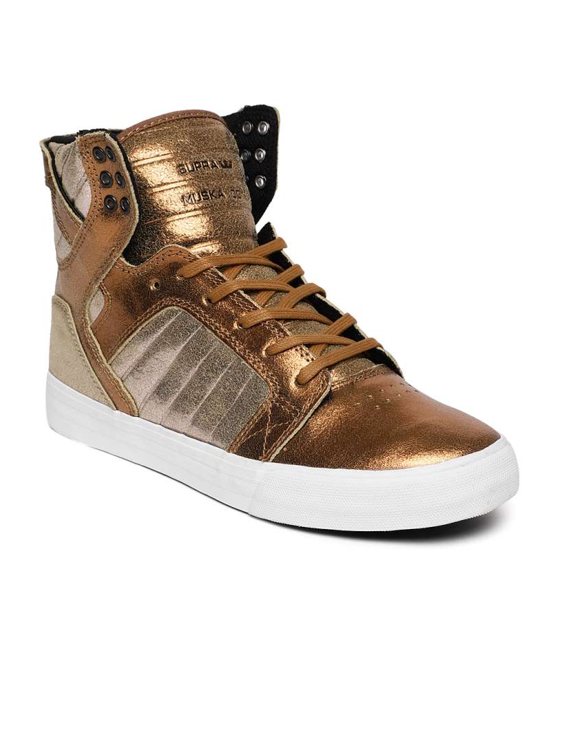 Supra womens gold high tops outlet