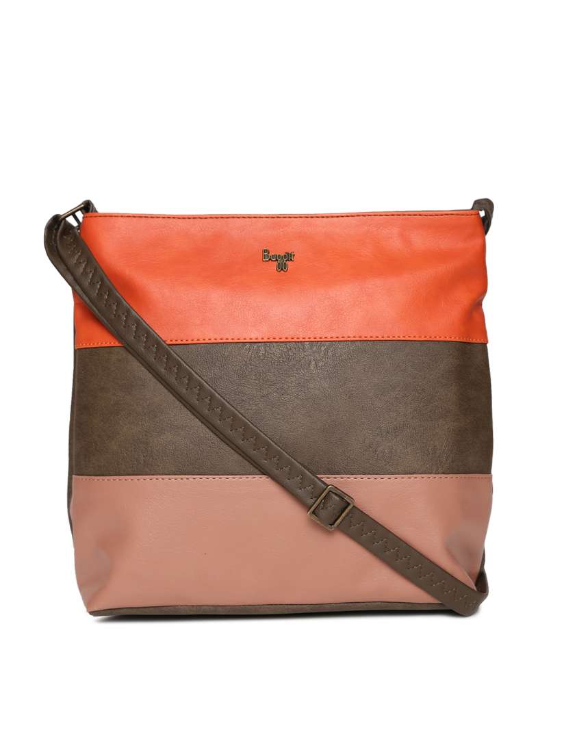 Buy Baggit Brown Orange Colourblocked Sling Bag Handbags for Women 2285073 Myntra
