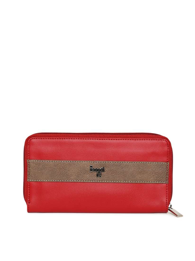 Buy Baggit Women Red Brown Solid Zip Around Wallet Wallets for Women 2285098 Myntra