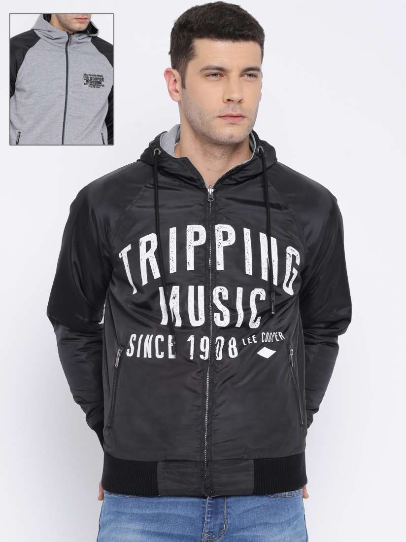 Lee cooper black hoodie sales