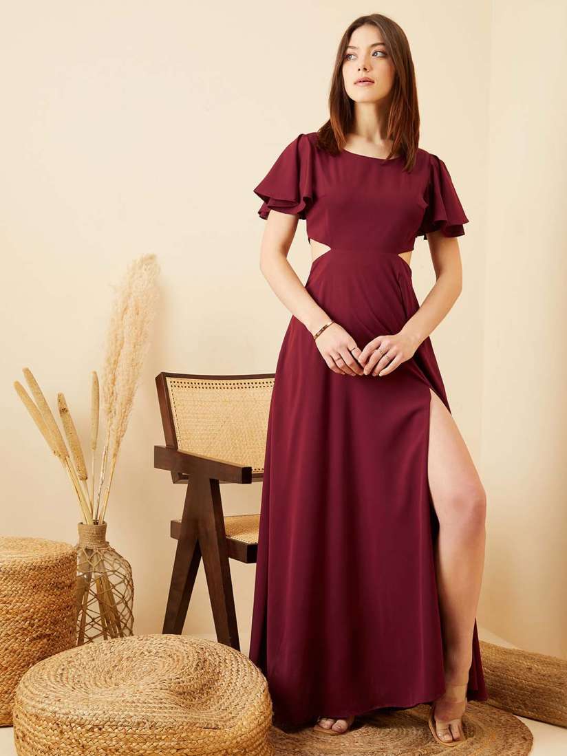 Flutter sleeve maxi dress clearance