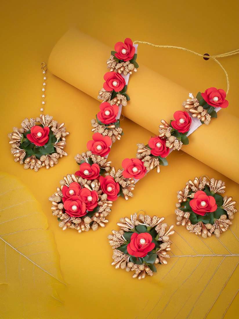Buy Sukkhi Single Layered Flower Necklace Earrings Set Jewellery Set for Women 22863416 Myntra