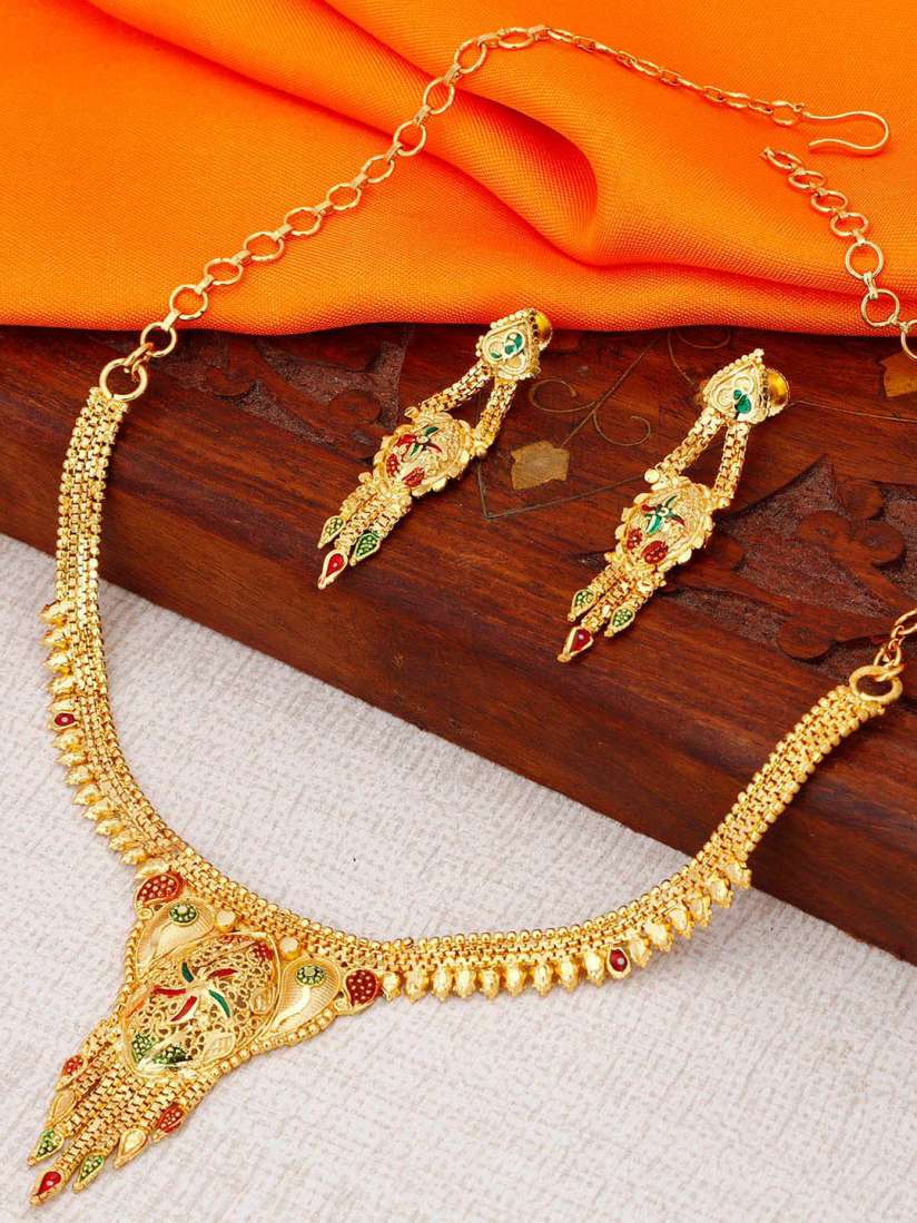 Sukkhi gold plated necklace new arrivals