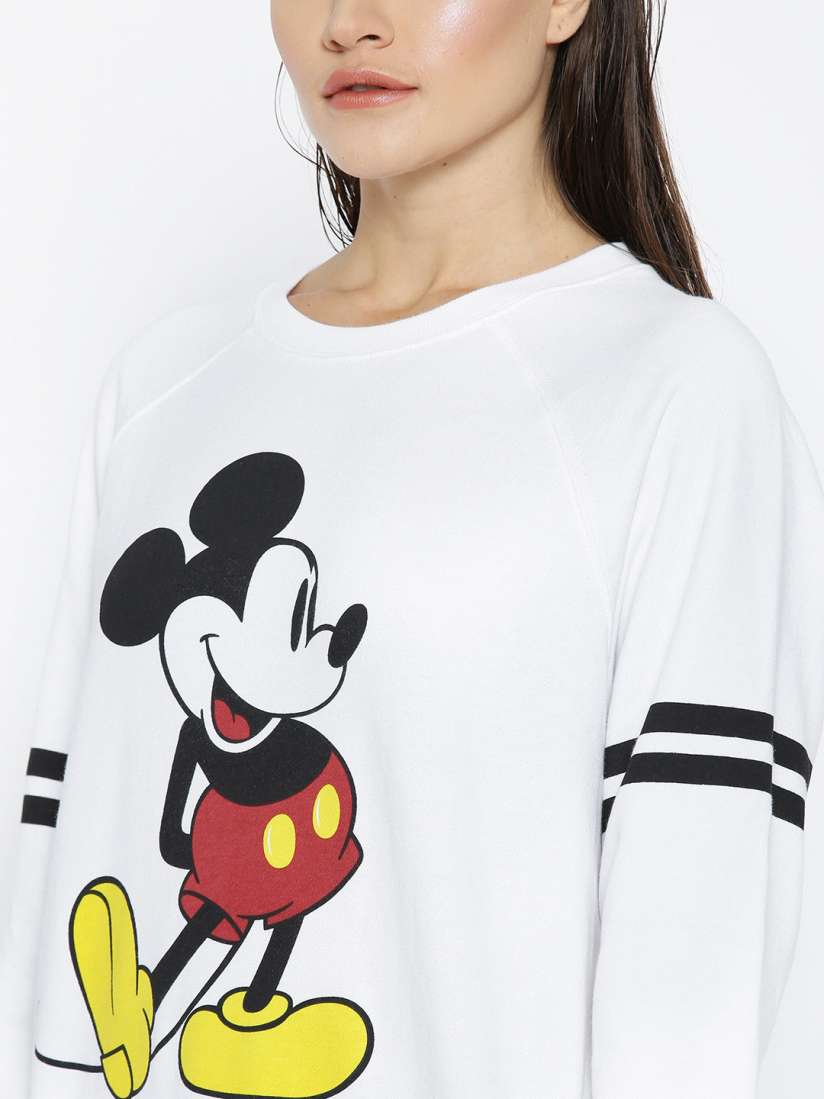 Buy FOREVER 21 Women White Printed Sweatshirt Sweatshirts for Women 2287171 Myntra