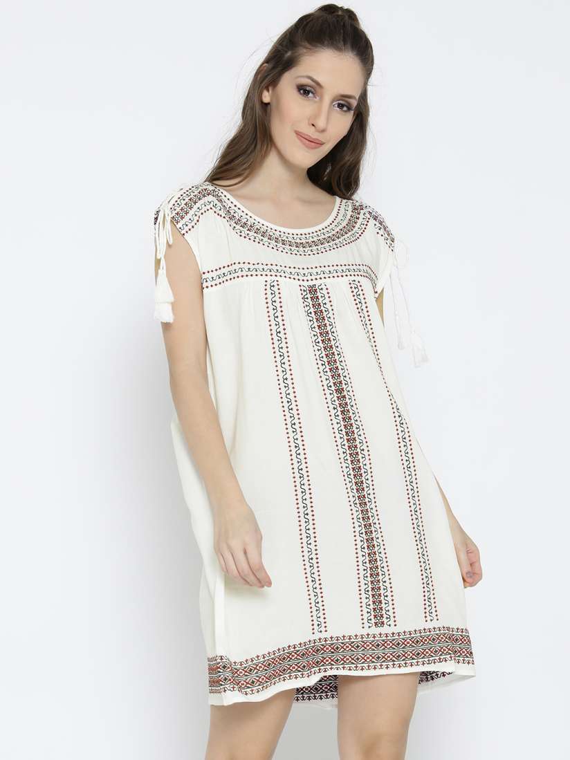 White embroidered dress forever 21 top