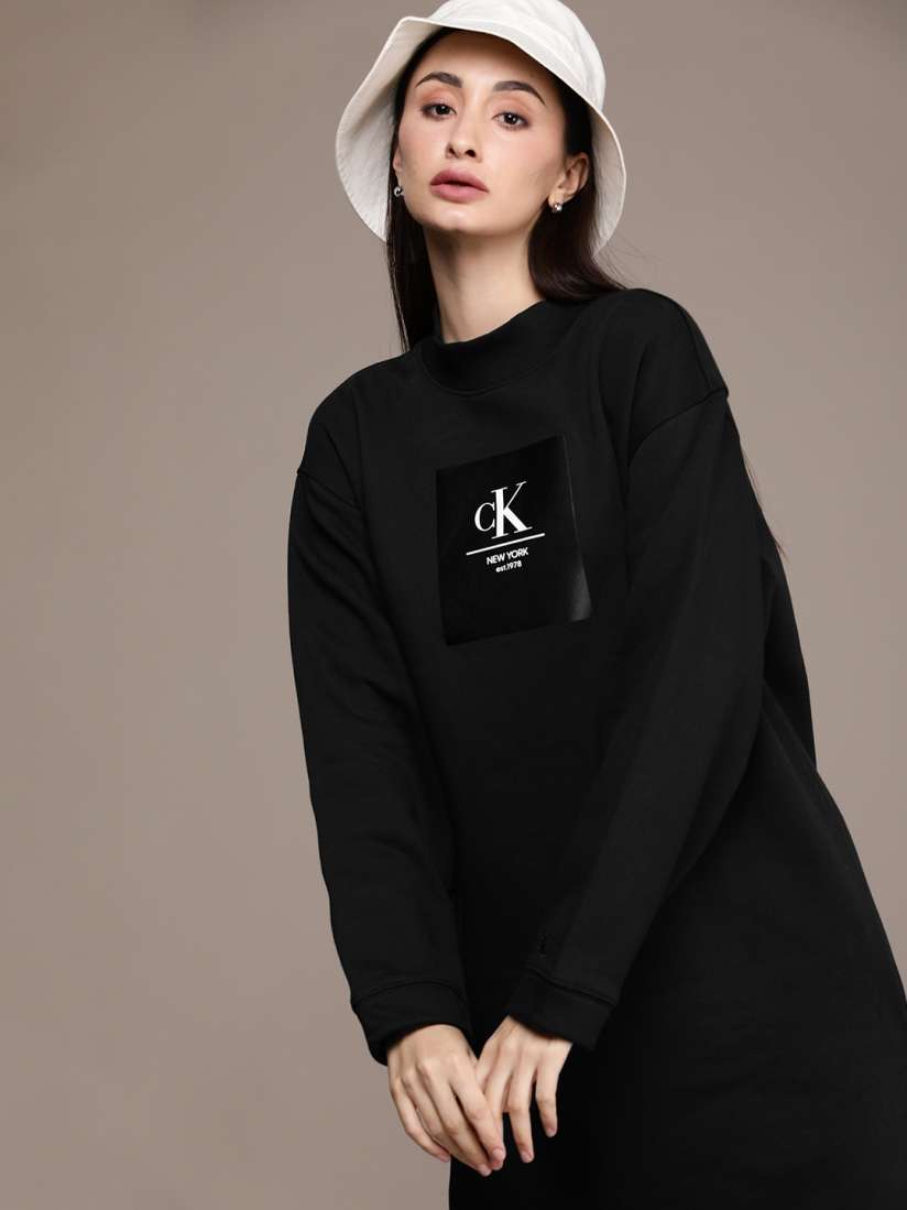 Buy Calvin Klein Jeans Graphic Printed Jumper Dress Dresses for Women 22873450 Myntra