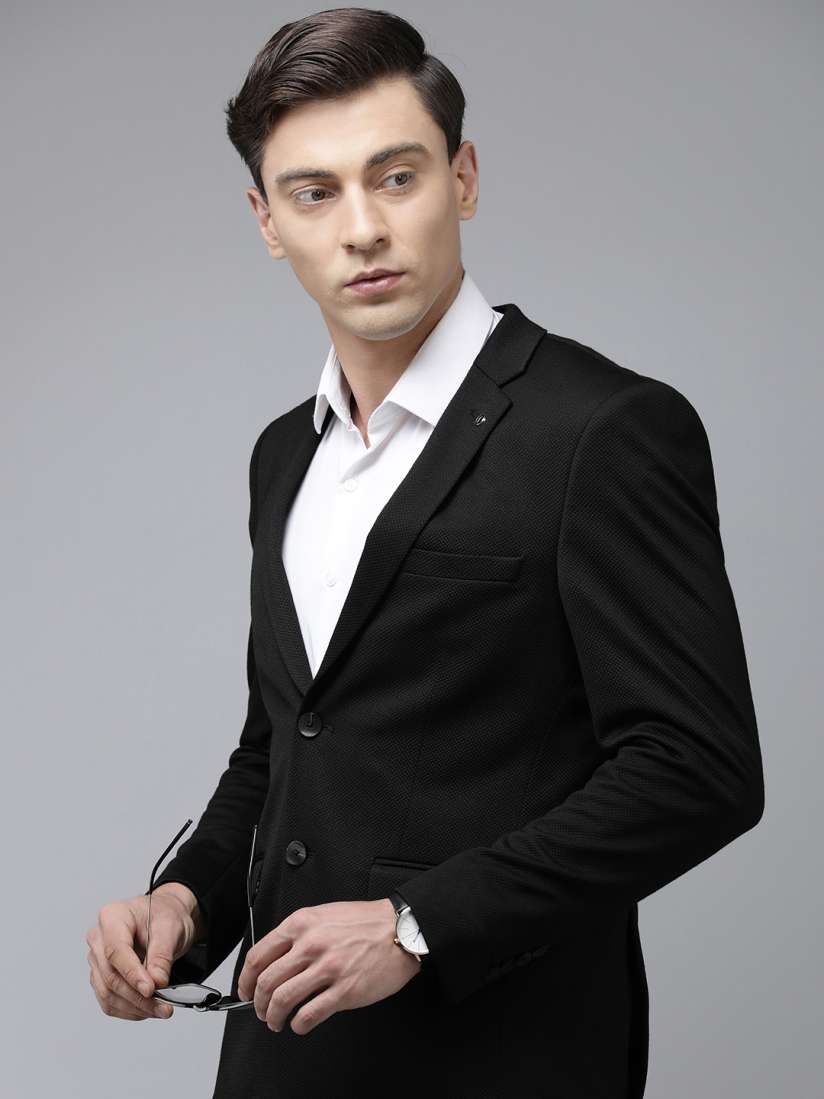 Buy Van Heusen Men Textured Slim Fit Single Breasted Formal Blazer Blazers for Men 22873462 Myntra