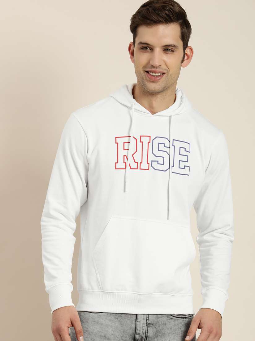 Buy HERE NOW Full Sleeves Typography Printed Hooded Sweatshirt Sweatshirts for Men 22874040 Myntra