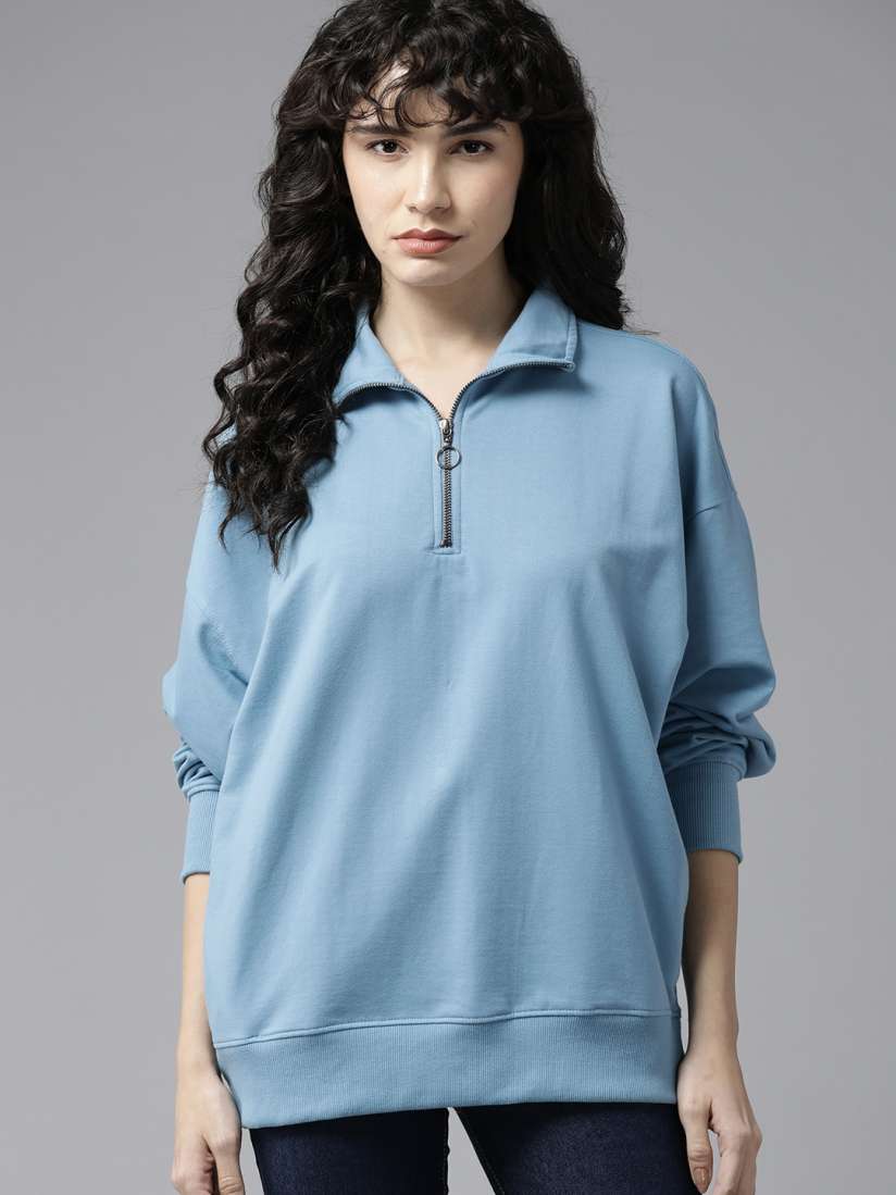 Buy The Roadster Lifestyle Co. Oversized Sweatshirt Sweatshirts for Women 22875412 Myntra