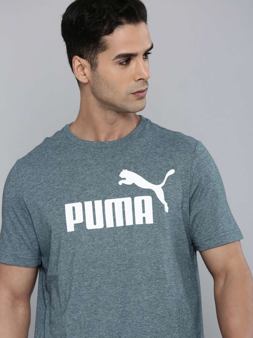 Buy Puma Men ESS Heather Regular Fit Brand Logo Printed Outdoor T shirt Tshirts for Men 22876704 Myntra